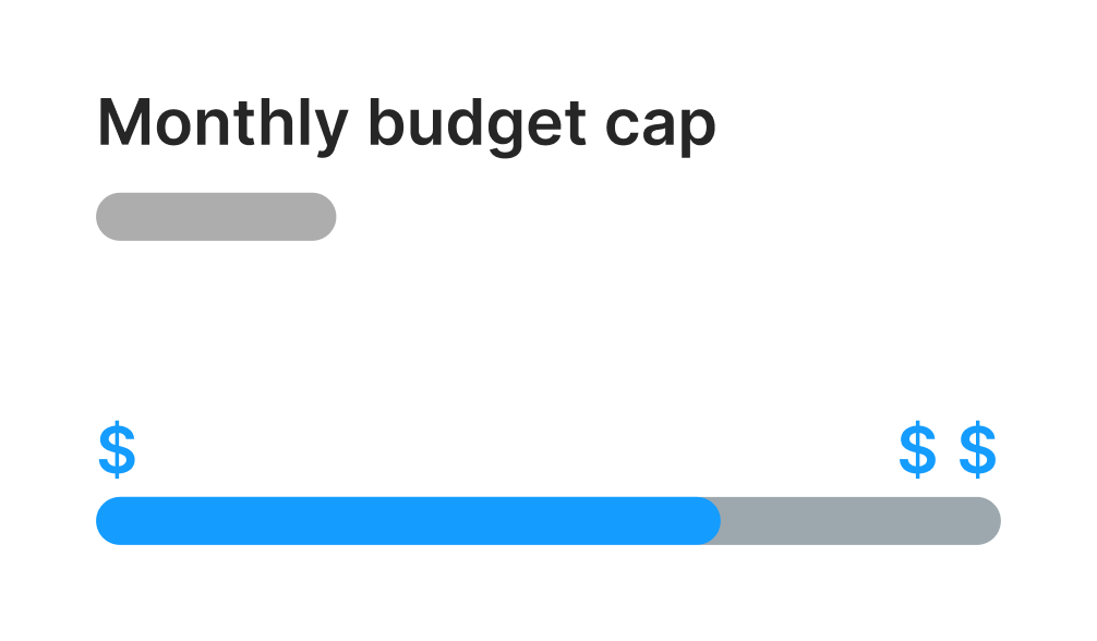 Google Ads budget graph.