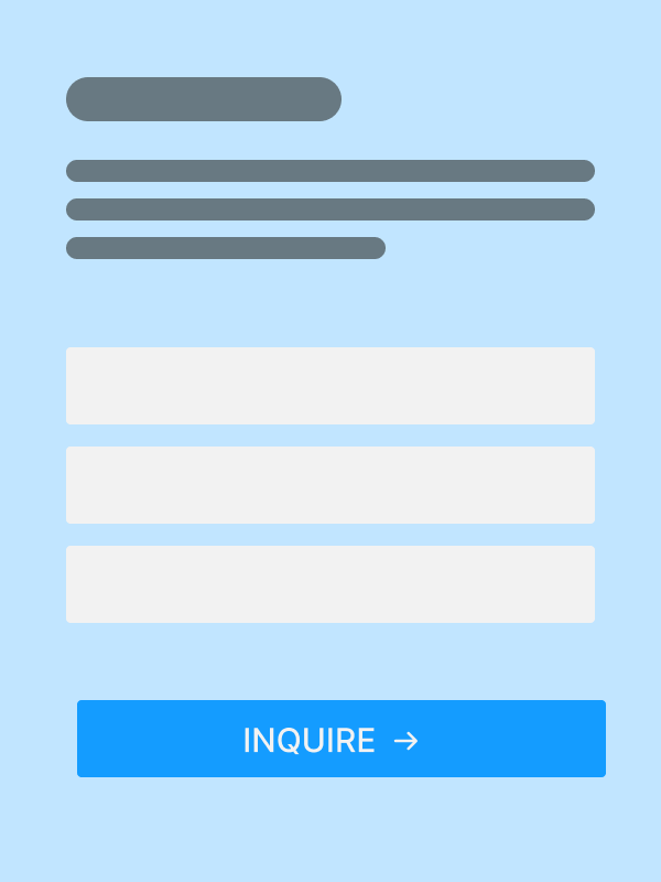 Online contact form screen.