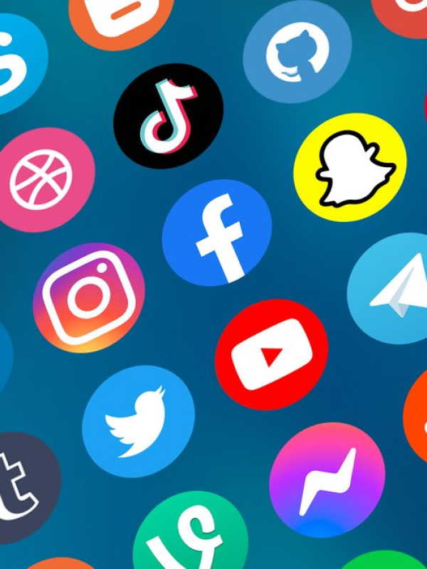 Social media app logos.