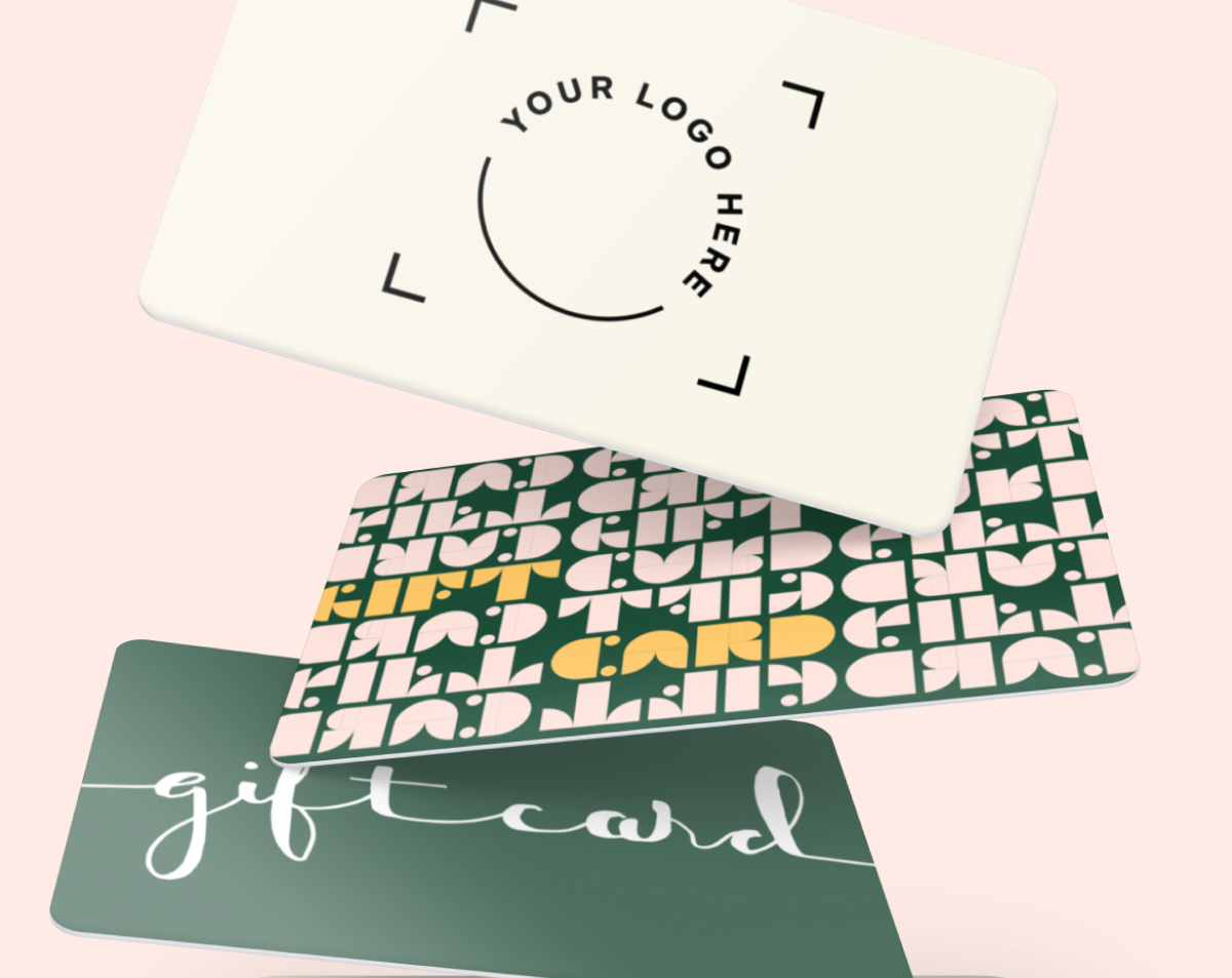 Gift cards with different branding.